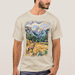 Camiseta Parque Nacional Yosemite Half Dome Van Gogh Alce