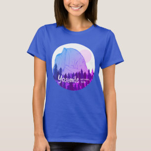 Camiseta Parque Nacional Yosemite Media cúpula púrpura BL