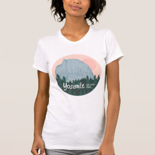 Camiseta Parque nacional Yosemite Media Cúpula rosa