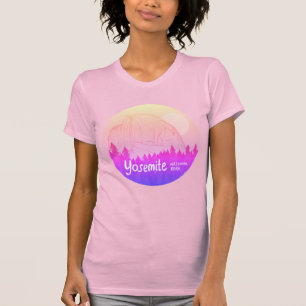 Camiseta Parque nacional Yosemite Media Cúpula Rosa del Sol