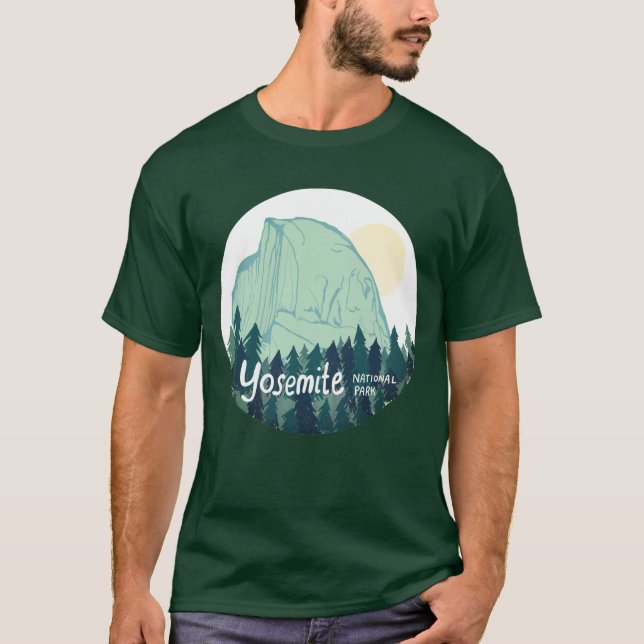 Camiseta Parque nacional Yosemite Media Domo Verde Verde az (Anverso)