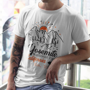 Camiseta Parque nacional Yosemite Monte Minimalista