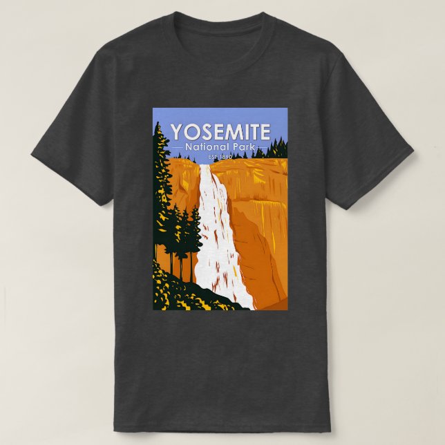 Camiseta Parque nacional Yosemite Nevada Falls California V (Diseño del anverso)