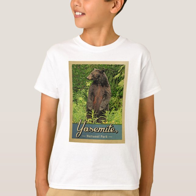 Camiseta Parque nacional Yosemite Oso Vintage (Anverso)