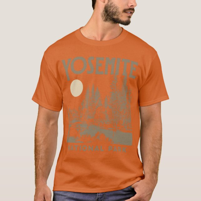 Camiseta Parque Nacional Yosemite retro (Anverso)