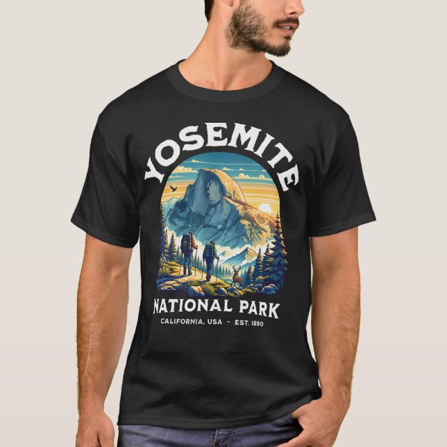 Camiseta Parque Nacional Yosemite Retro (Anverso)