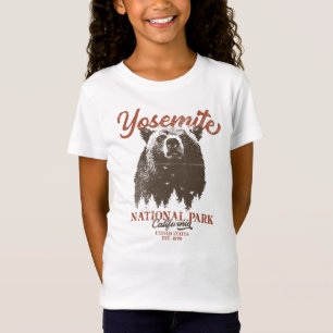 Camiseta Parque nacional Yosemite Retro Bear Negro de Calif