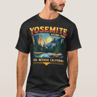 Camiseta Parque Nacional Yosemite Retro Naturaleza Sierra N