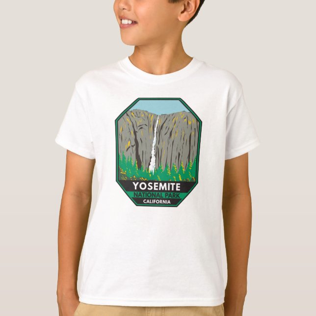 Camiseta Parque nacional Yosemite Ribbon Falls California (Anverso)
