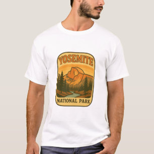 Camiseta Parque Nacional Yosemite Vintage Retro Half Dome