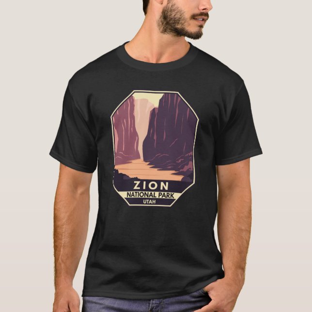 Camiseta Parque Nacional Zion El Retro De Las Aranceles (Anverso)