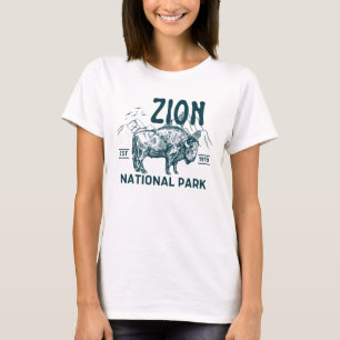 Camiseta Parque nacional Zion/Naturaleza vintage Utah/Campi