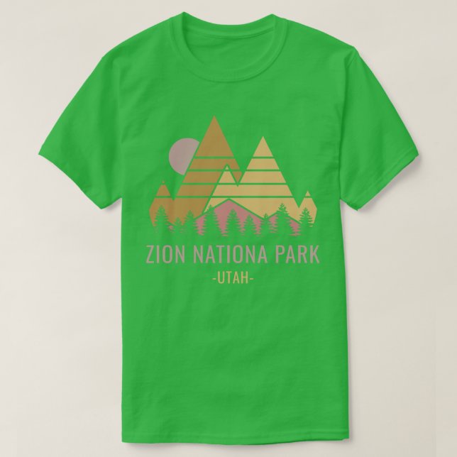 Camiseta Parque nacional Zion Retro (Diseño del anverso)