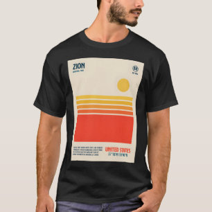 Camiseta Parque nacional Zion Retro Travel Art