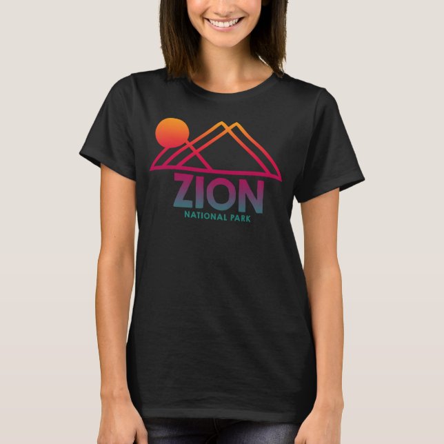 Camiseta Parque nacional Zion Souvenir Utah Souvenir UT Con (Anverso)