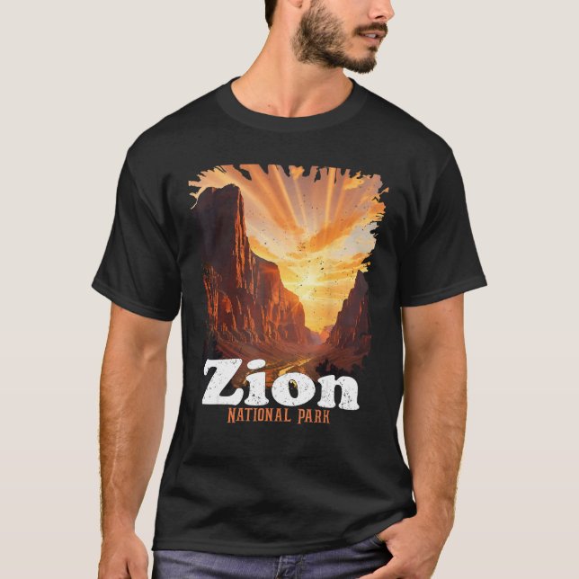 Camiseta Parque Nacional Zion US Sendero Explorar Utah Camp (Anverso)