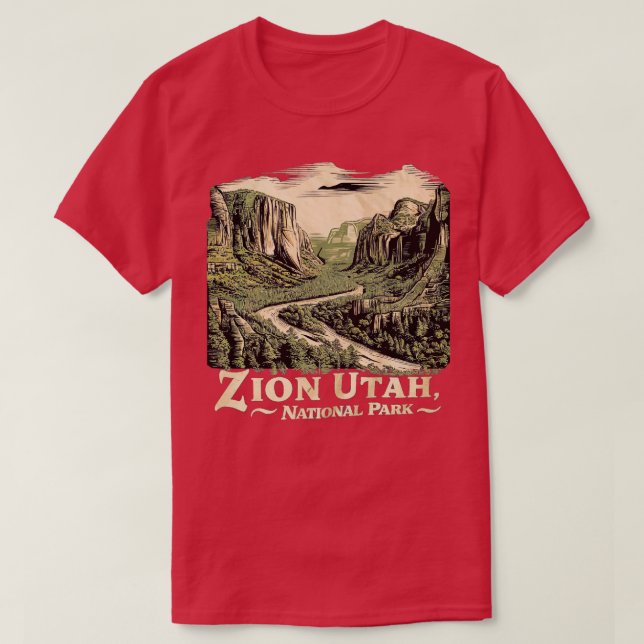 Camiseta Parque nacional Zion Utah 1 (Diseño del anverso)