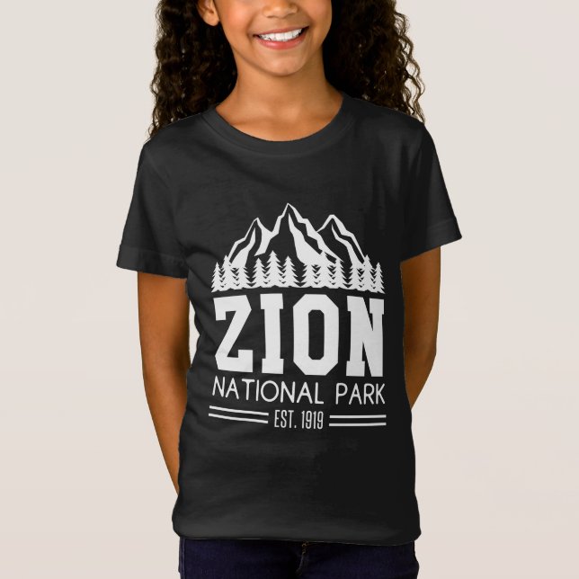 Camiseta Parque nacional Zion Utah EE.UU. Senderismo al air (Anverso)