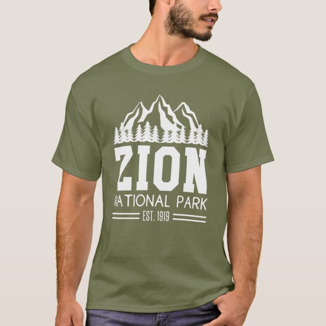 Camiseta Parque nacional Zion Utah EE.UU. Senderismo al air (Anverso)