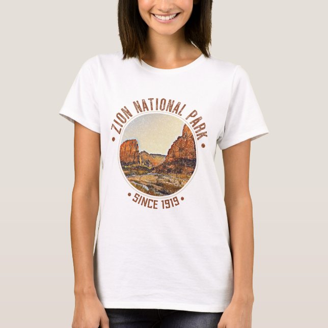 Camiseta Parque nacional Zion Utah Estados Unidos con probl (Anverso)