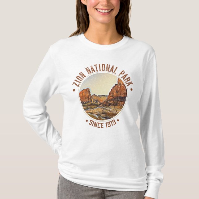 Camiseta Parque nacional Zion Utah Estados Unidos con probl (Anverso)