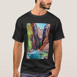 Camiseta Parque nacional Zion Utah Las estrechas por color 