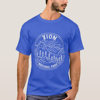 Camiseta Parque nacional Zion Utah Vintage Monoline