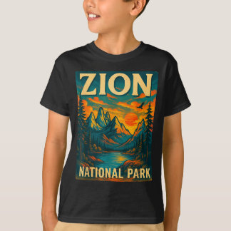 Camiseta parque nacional Zion viajes vintage al aire libre