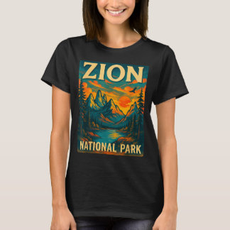 Camiseta parque nacional Zion viajes vintage al aire libre