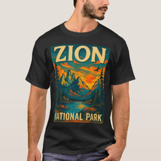 Camiseta parque nacional Zion viajes vintage al aire libre