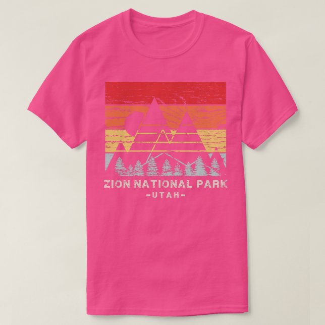 Camiseta Parque nacional Zion Vintage 1 (Diseño del anverso)