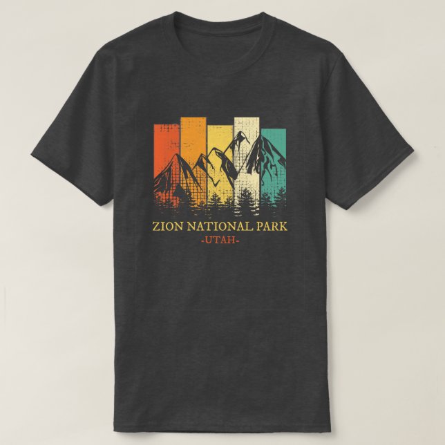 Camiseta Parque nacional Zion Vintage 3 (Diseño del anverso)