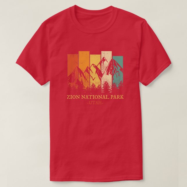 Camiseta Parque nacional Zion Vintage 3 (Diseño del anverso)