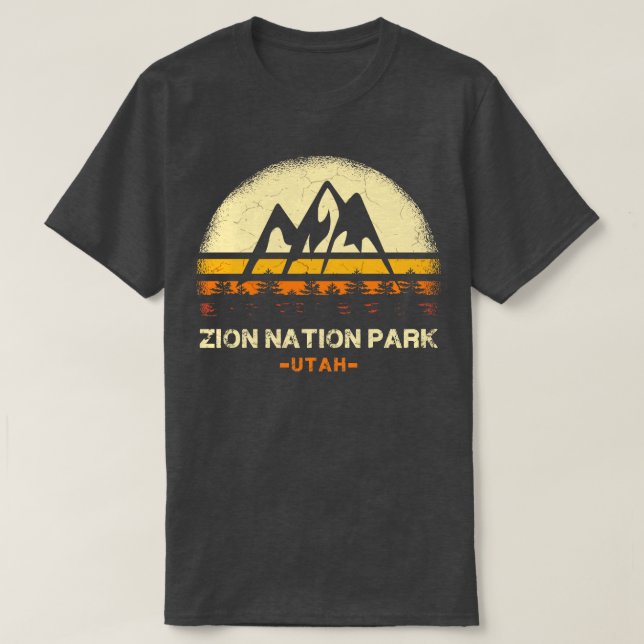 Camiseta Parque nacional Zion Vintage 3 (Diseño del anverso)