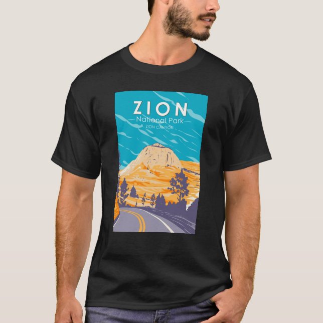 Camiseta Parque nacional Zion Vintage de Utah Zion (Anverso)