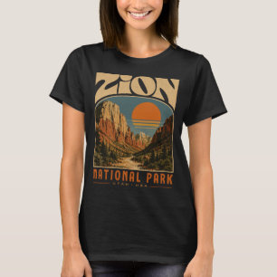 Camiseta parque nacional Zion vintage retro cañón al aire l