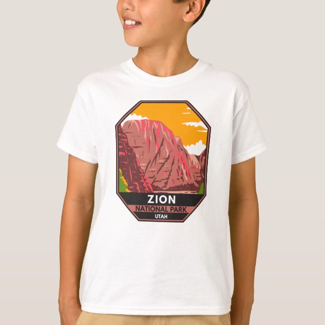 Camiseta Parque nacional Zion Vintage Utah (Anverso)