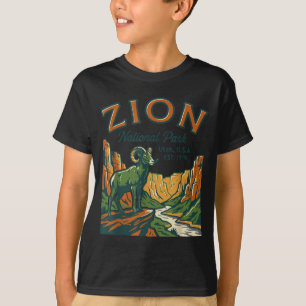 Camiseta Parque Nacional Zion Wilderness Senderismo Camping