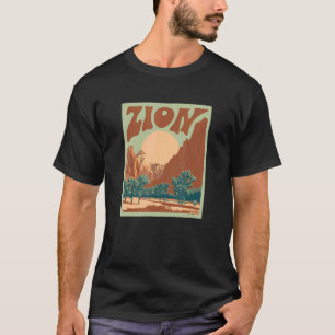 Camiseta Parque Nacional Zion WPA Estilo Poster Utah 2