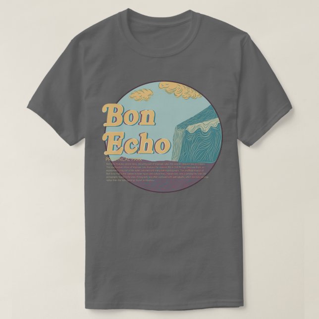 Camiseta Parque provincial de Bon Echo Ontario (Diseño del anverso)