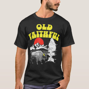 Camiseta Parque Retro Geyser Bison 8 de Old Faith Yellowsto
