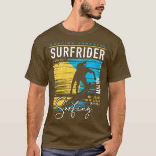 Camiseta Parque Retro Surfrider Beach Malibu Surfing Surfer