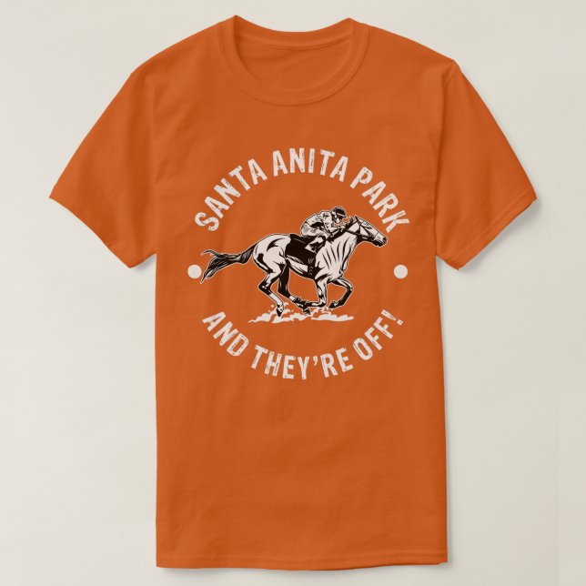Camiseta Parque Santa Anita Racetrack Carreras ecuestre (Diseño del anverso)