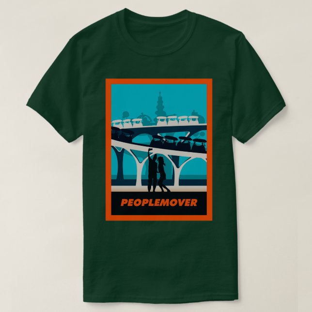 Camiseta Parque temático Peoplemover estilo de viaje Minima (Diseño del anverso)