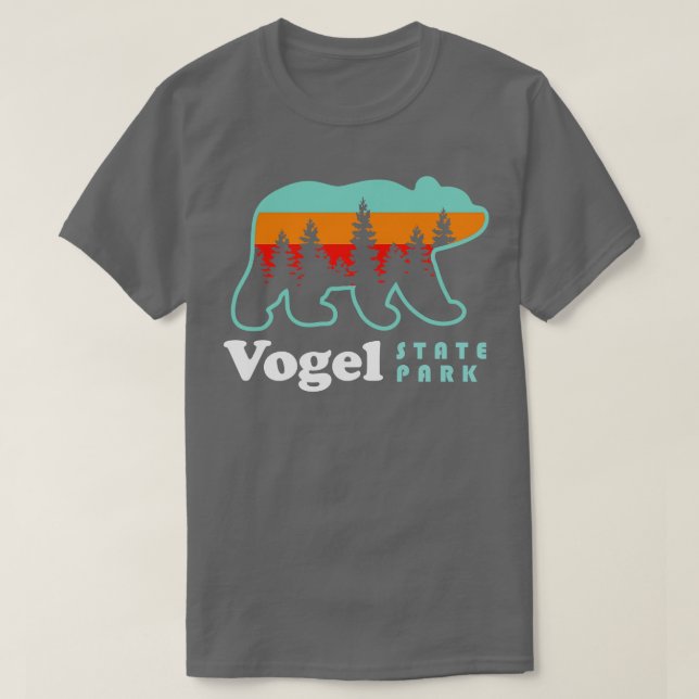 Camiseta Parque Vogel State Camping Georgia Lago Bear (Diseño del anverso)
