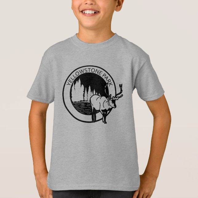 Camiseta Parque Yellowstone Elk (Anverso)