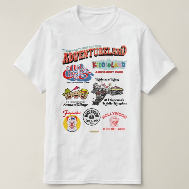 Camiseta Parques de diversiones del área de Chicago (Diseño del anverso)