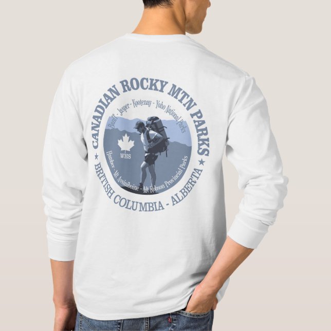 Camiseta Parques de montaña rocosos de Canadá (Reverso)
