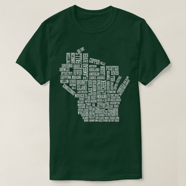 Camiseta Parques Estatales De Wisconsin (Diseño del anverso)