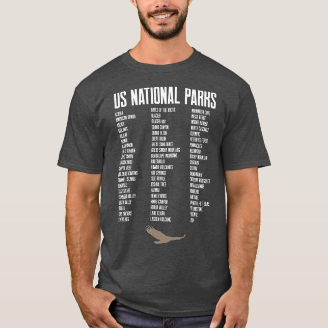 Camiseta Parques Nacionales de Estados Unidos (Anverso)